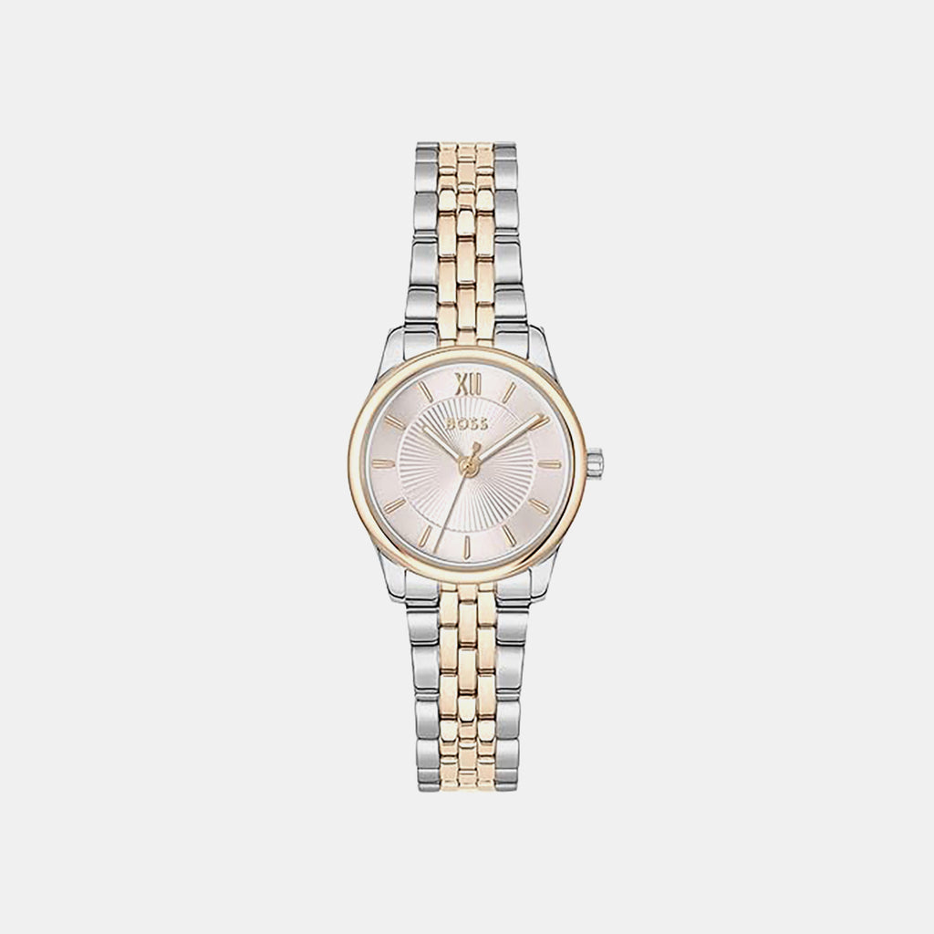 Graceful Mina Women Quartz Pink Dial Analog Stainless Steel Watch 1502842
