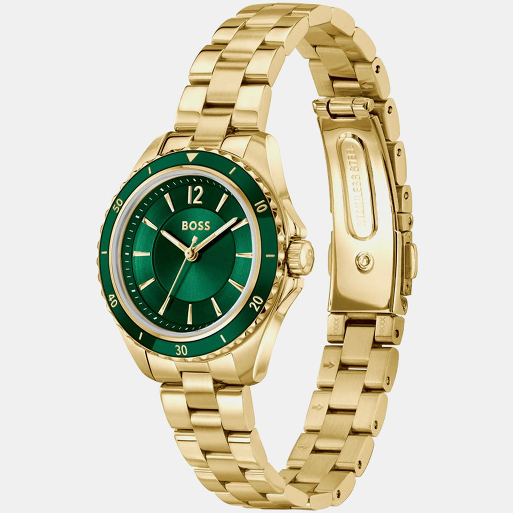 Sage Aqua Women Quartz Green Dial Analog Stainless Steel Watch 1502849