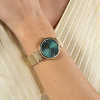 Rosehill Women Quartz Emerald Green Dial Analog Stainless Steel Watch 1502855