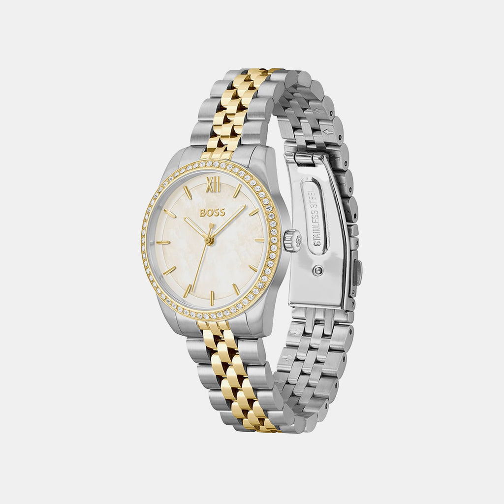 Graceful Precious Women Quartz Mother Of Pearl Dial Analog Stainless Steel Watch 1502867