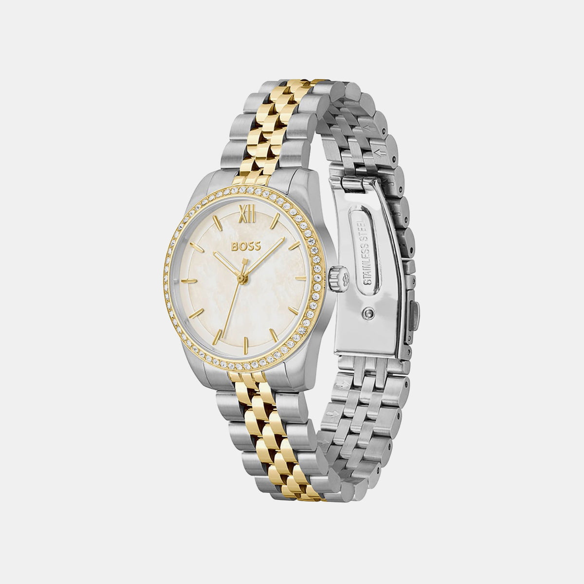 Graceful Precious Women Quartz Mother Of Pearl Dial Analog Stainless Steel Watch 1502867