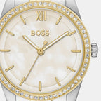 Graceful Precious Women Quartz Mother Of Pearl Dial Analog Stainless Steel Watch 1502867