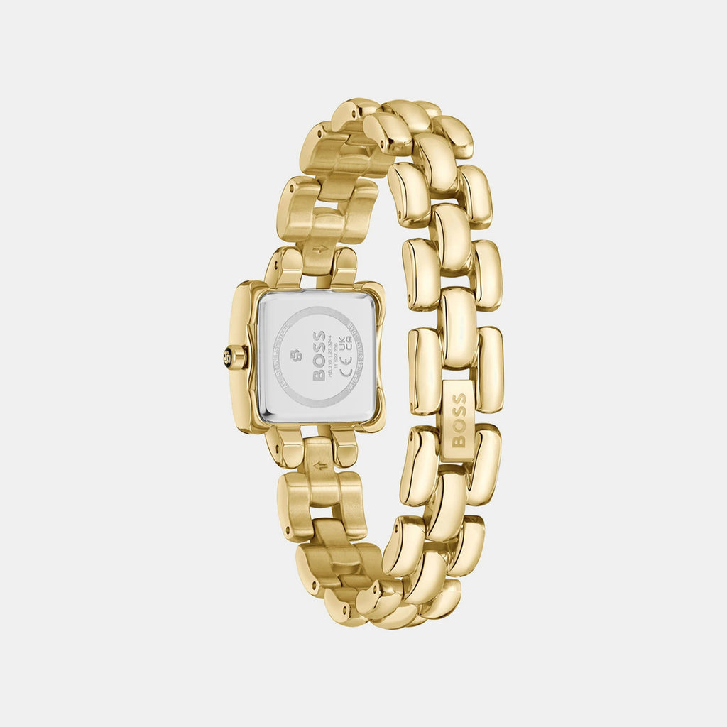 Violet Women Quartz Gold Dial Analog Stainless Steel Watch 1502874