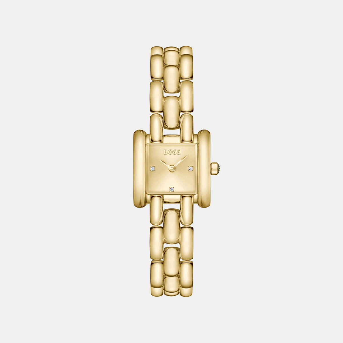Violet Women Quartz Gold Dial Analog Stainless Steel Watch 1502874