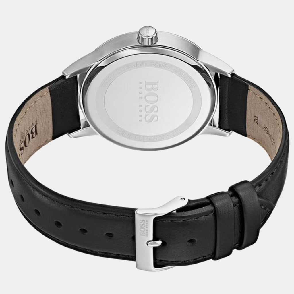 Officer Men Quartz Black Dial Analog Leather Watch 1513611