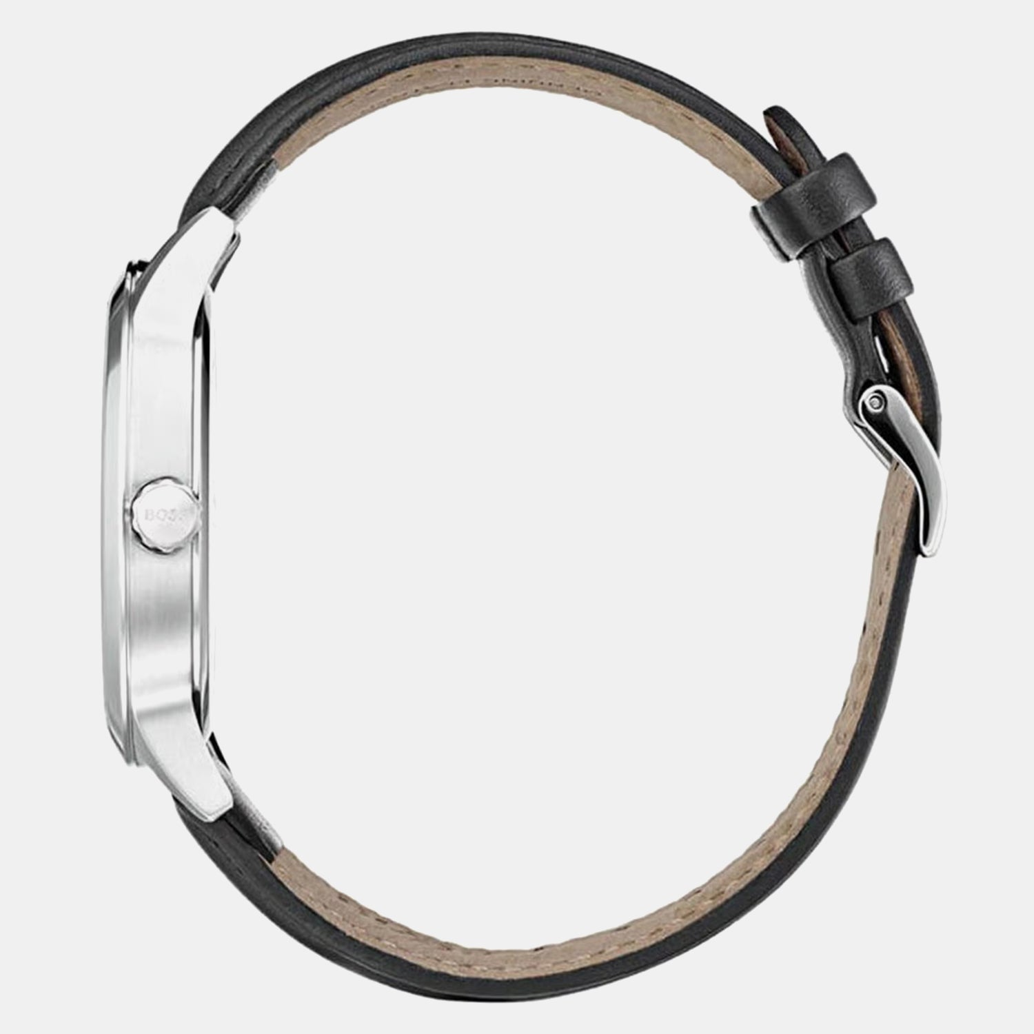 Officer Men Quartz Black Dial Analog Leather Watch 1513611