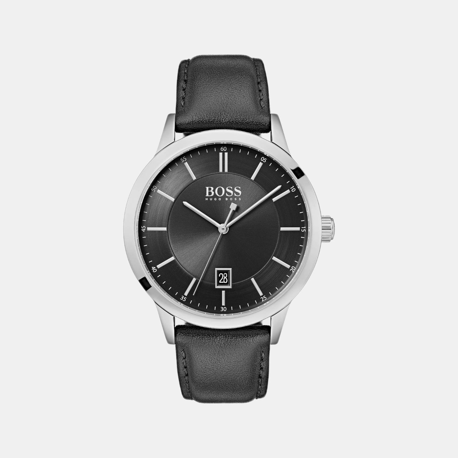 Officer Men Quartz Black Dial Analog Leather Watch 1513611