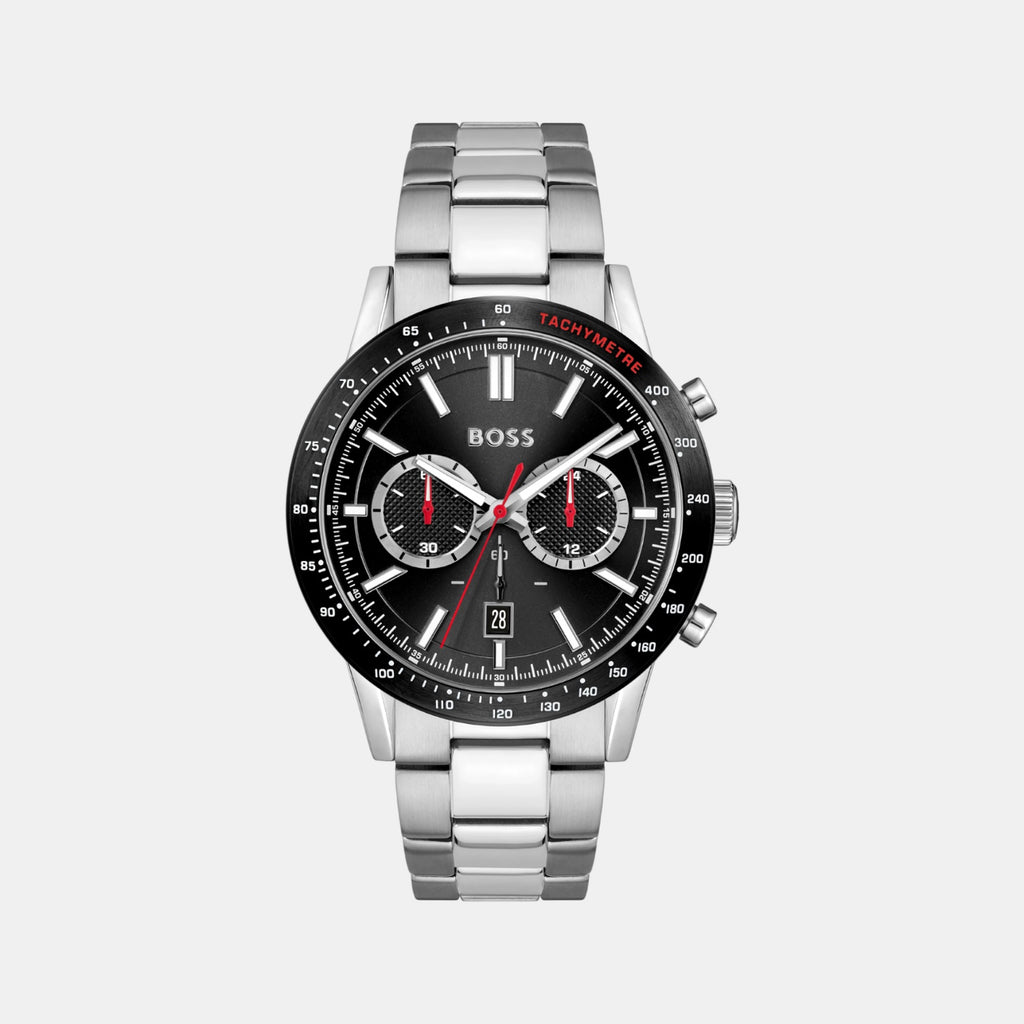 Allure Men Quartz Black Dial Chronograph Stainless Steel Watch 1513922