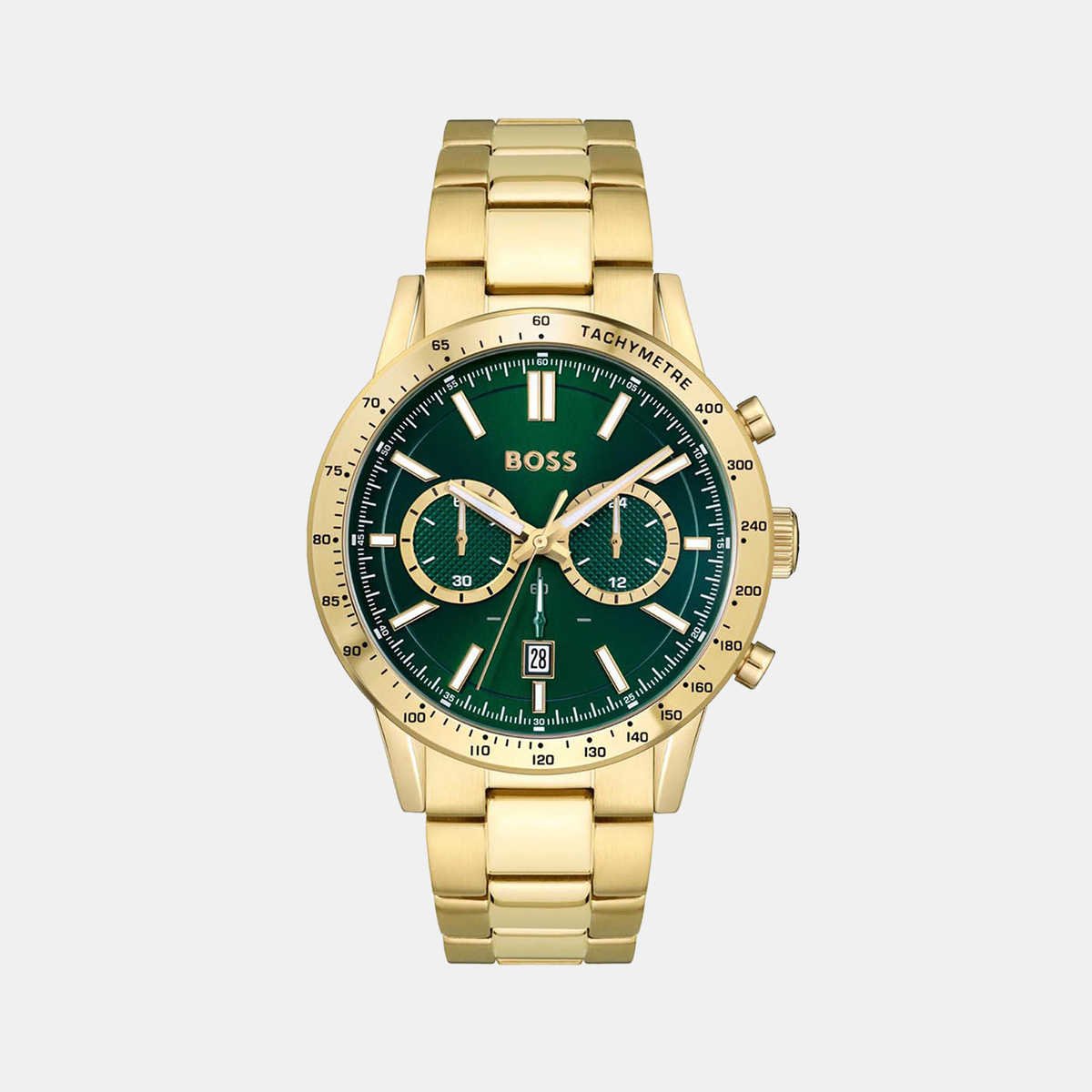 Boss Round Green Chronograph watch