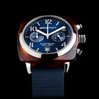 Clubmaster Classic Men Quartz Navy Blue Dial Chronograph NATO Watch 15140.SA.T.9.NNB