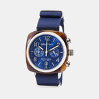 Briston Clubmaster Classic Men Quartz Navy Blue Dial Chronograph Nato Watch 15140.SA.T.9.NNB-1
