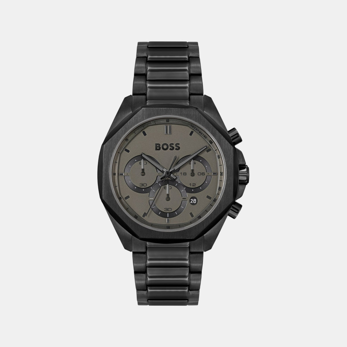 Boss Cloud Men Quartz Grey Dial Chronograph Stainless Steel Watch 1514016