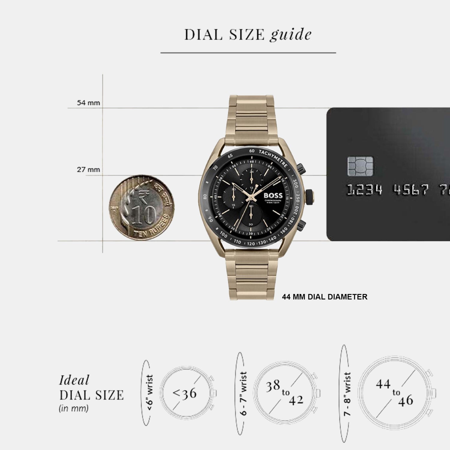 Center Court Men Quartz Black Dial Chronograph Stainless Steel Watch 1514027