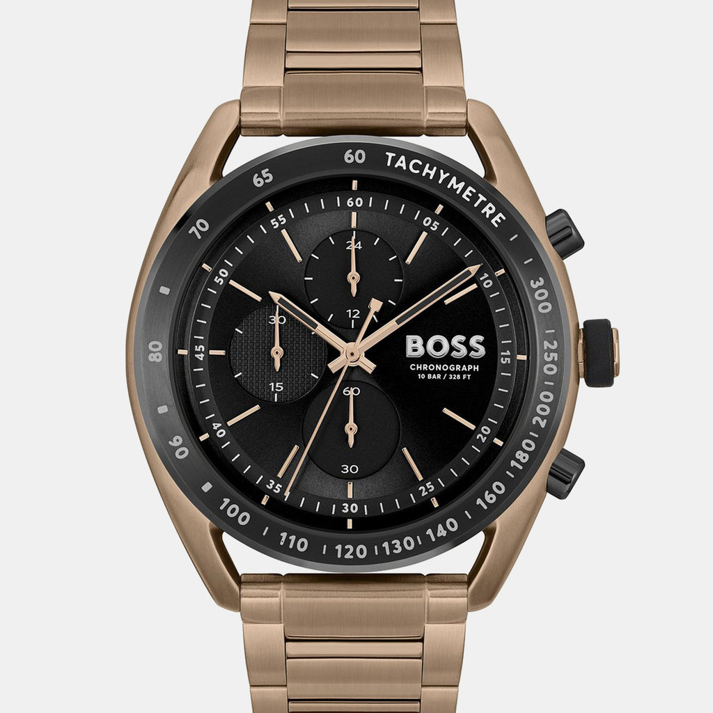 Center Court Men Quartz Black Dial Chronograph Stainless Steel Watch 1514027