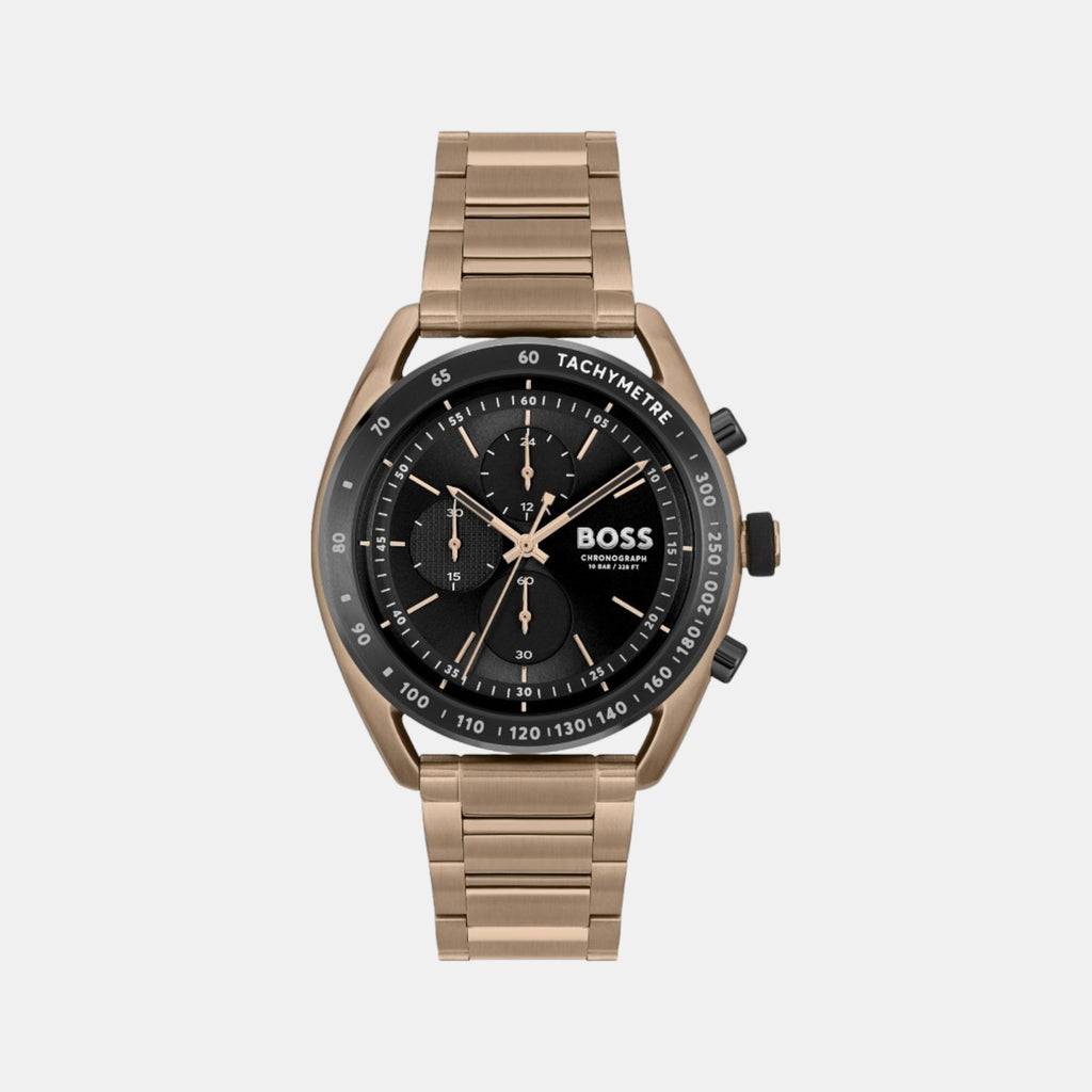 Boss Round Black Chronograph watch