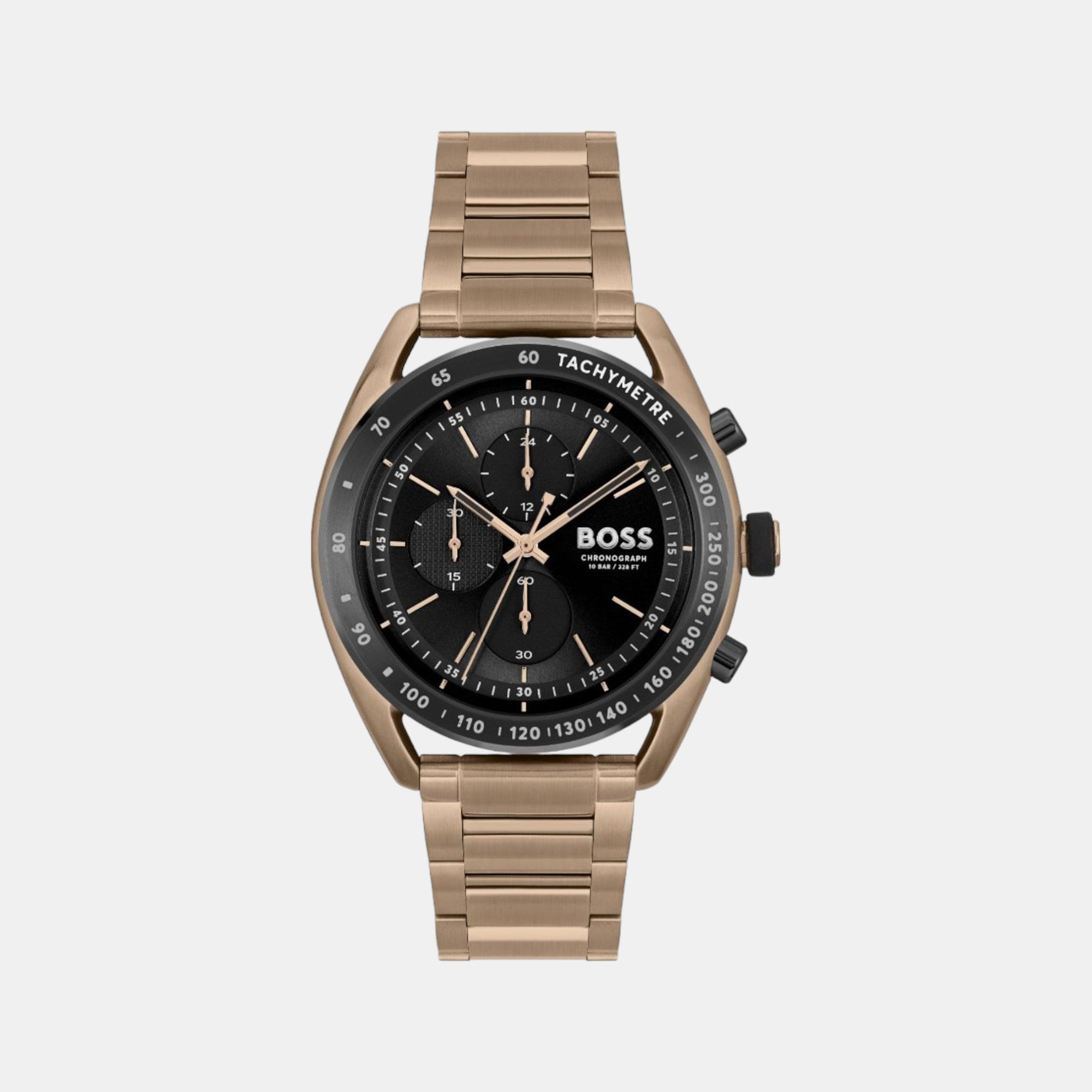 Boss Round Black Chronograph watch