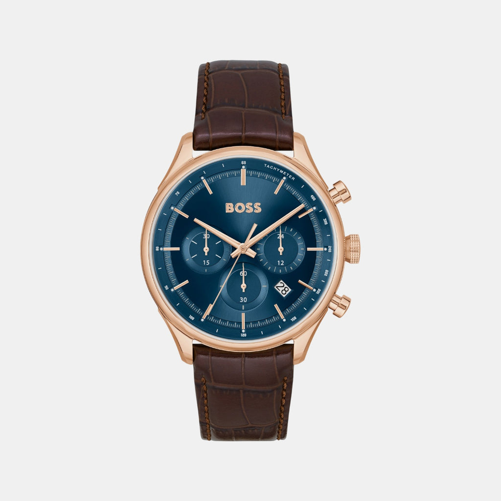 Gregor Men Quartz Blue Dial Analog Leather Watch 1514050