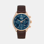 Gregor Men Quartz Blue Dial Analog Leather Watch 1514050