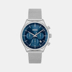 Gregor Men Quartz Blue Dial Chronograph Mesh Watch 1514052