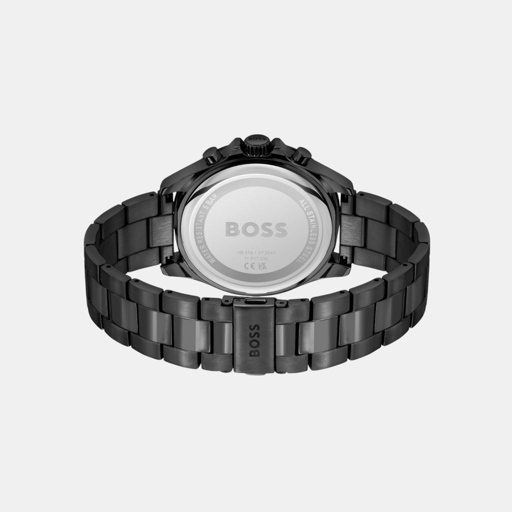 Troper Men Quartz Black Dial Chronograph Stainless Steel Watch 1514058