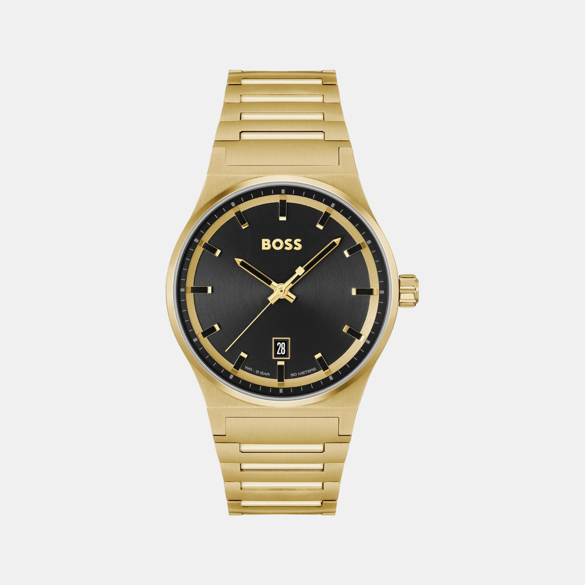 Boss Candor Men Quartz Black Dial Analog Stainless Steel Watch 1514077
