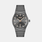 Candor Men Quartz Grey Dial Analog Stainless Steel Watch 1514078