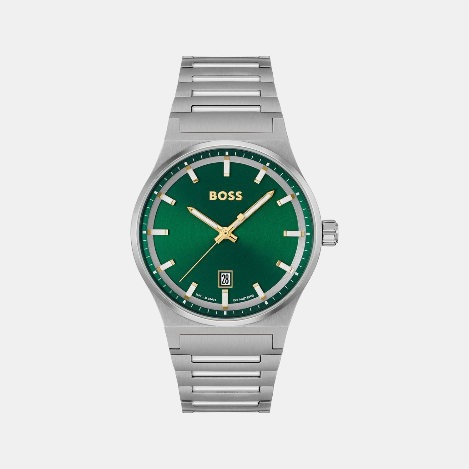 Candor Men Quartz Green Dial Analog Stainless Steel Watch 1514079