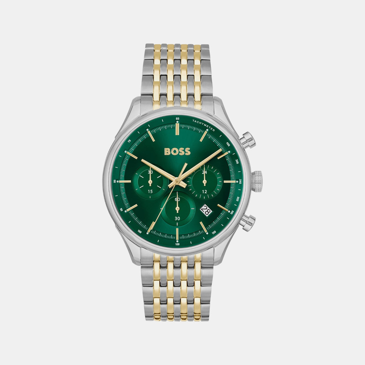 Boss Gregor Men Quartz Green Dial Chronograph Stainless Steel Watch 1514081