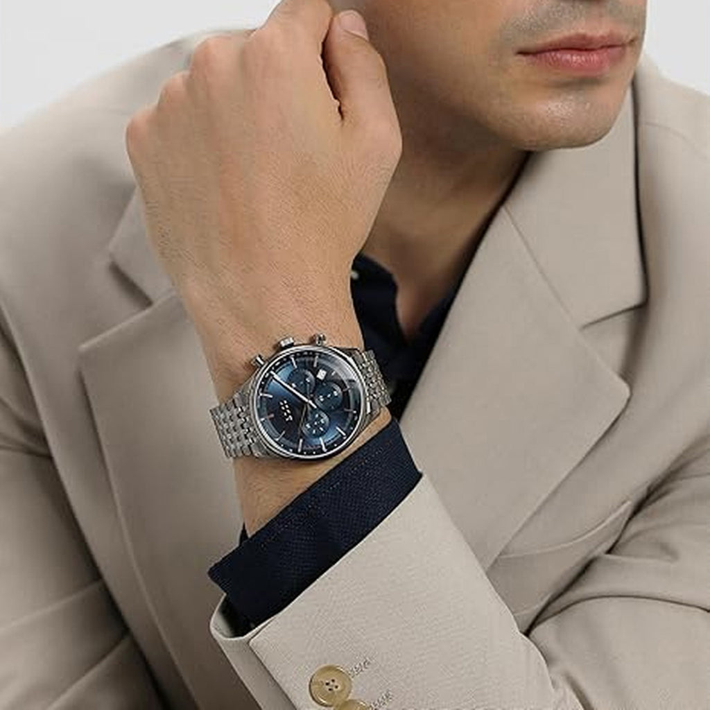 Gregor Men Quartz Blue Dial Chronograph Stainless Steel Watch 1514083