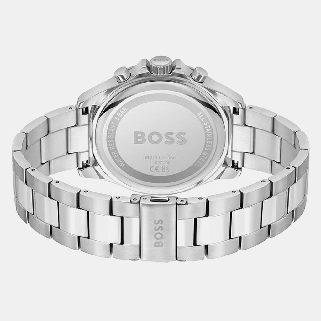Troper Men Quartz Black Dial Chronograph Stainless Steel Watch 1514101