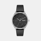 Tyler Men Quartz Black Dial Analog Leather Watch 1514102