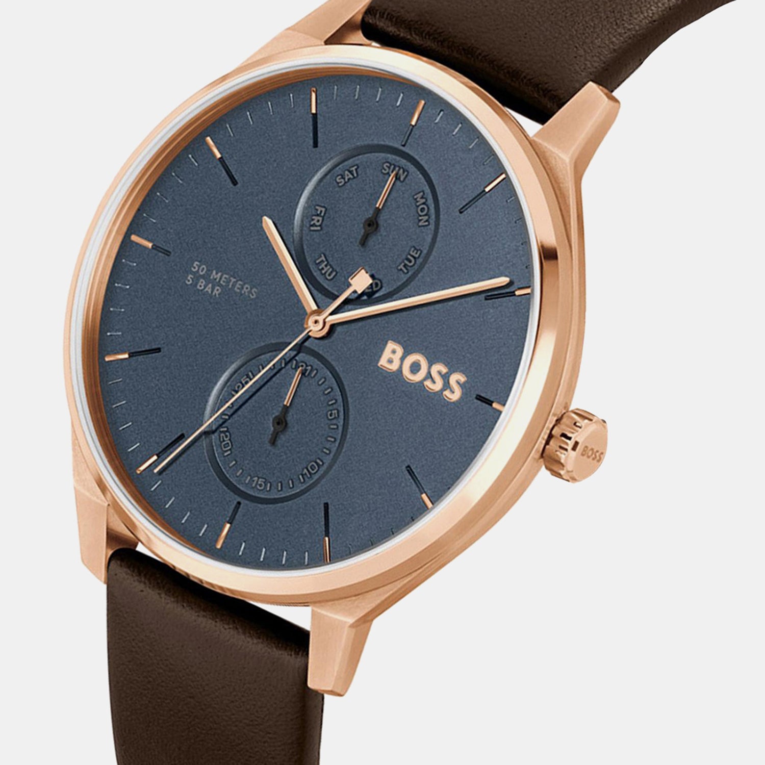 Tyler Men Quartz Blue Dial Chronograph Leather Watch 1514103