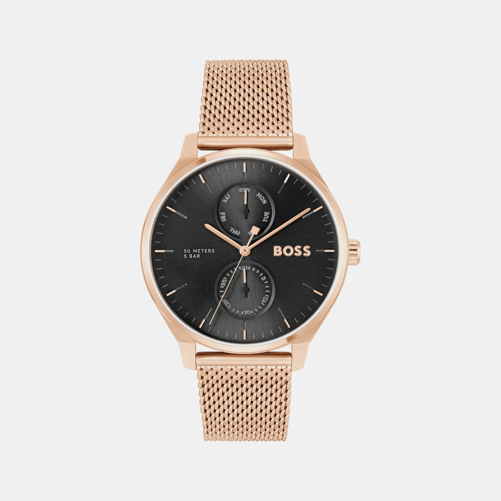 Tyler Men Quartz Black Dial Chronograph Mesh Watch 1514104