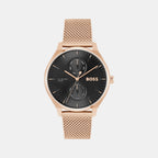 Tyler Men Quartz Black Dial Chronograph Mesh Watch 1514104