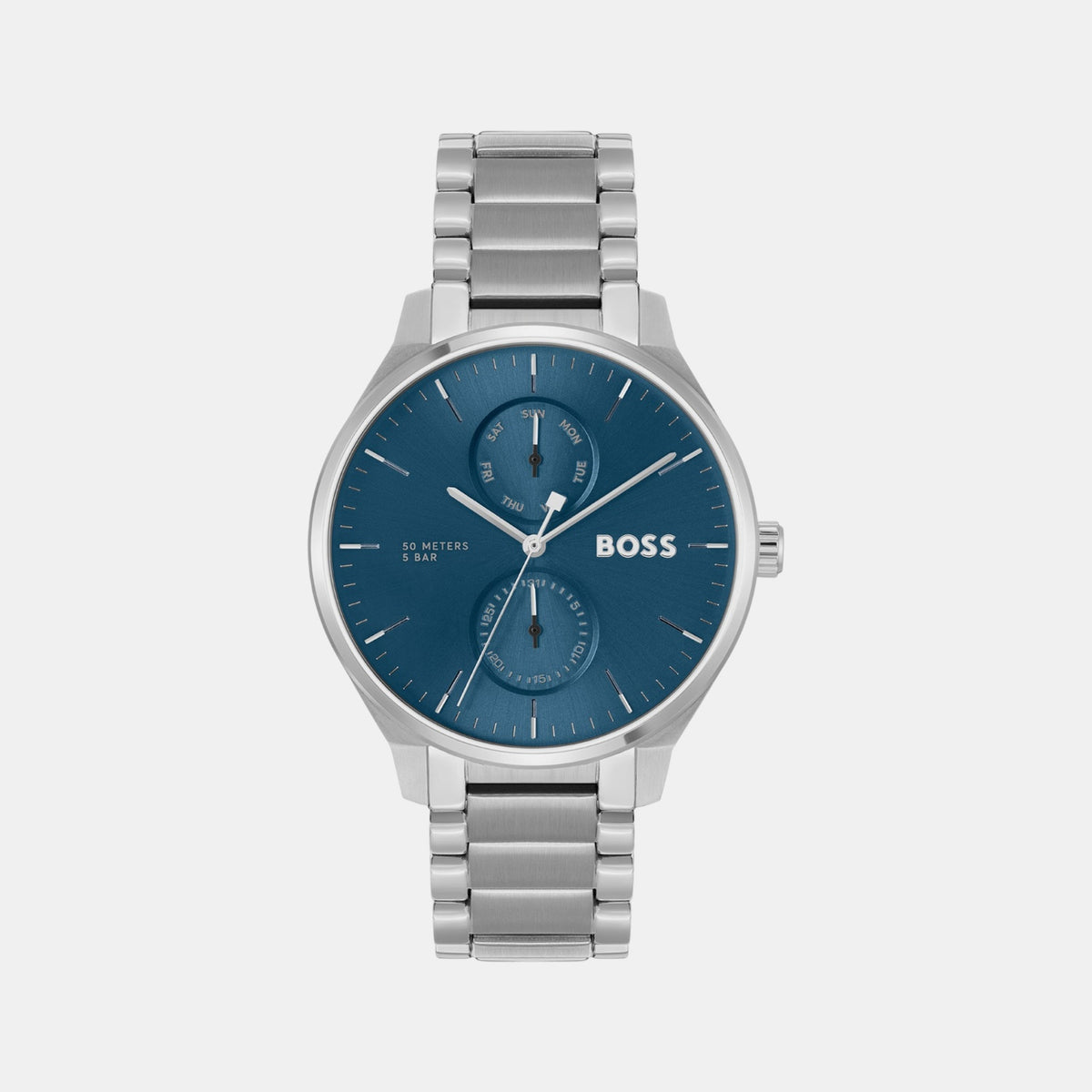 Boss Tyler Men Quartz Blue Dial Multi-Function Stainless Steel Watch 1514106
