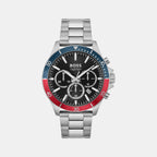 Troper Men Quartz Black Dial Chronograph Stainless Steel Watch 1514108