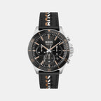 Boss Round Black Chronograph watch