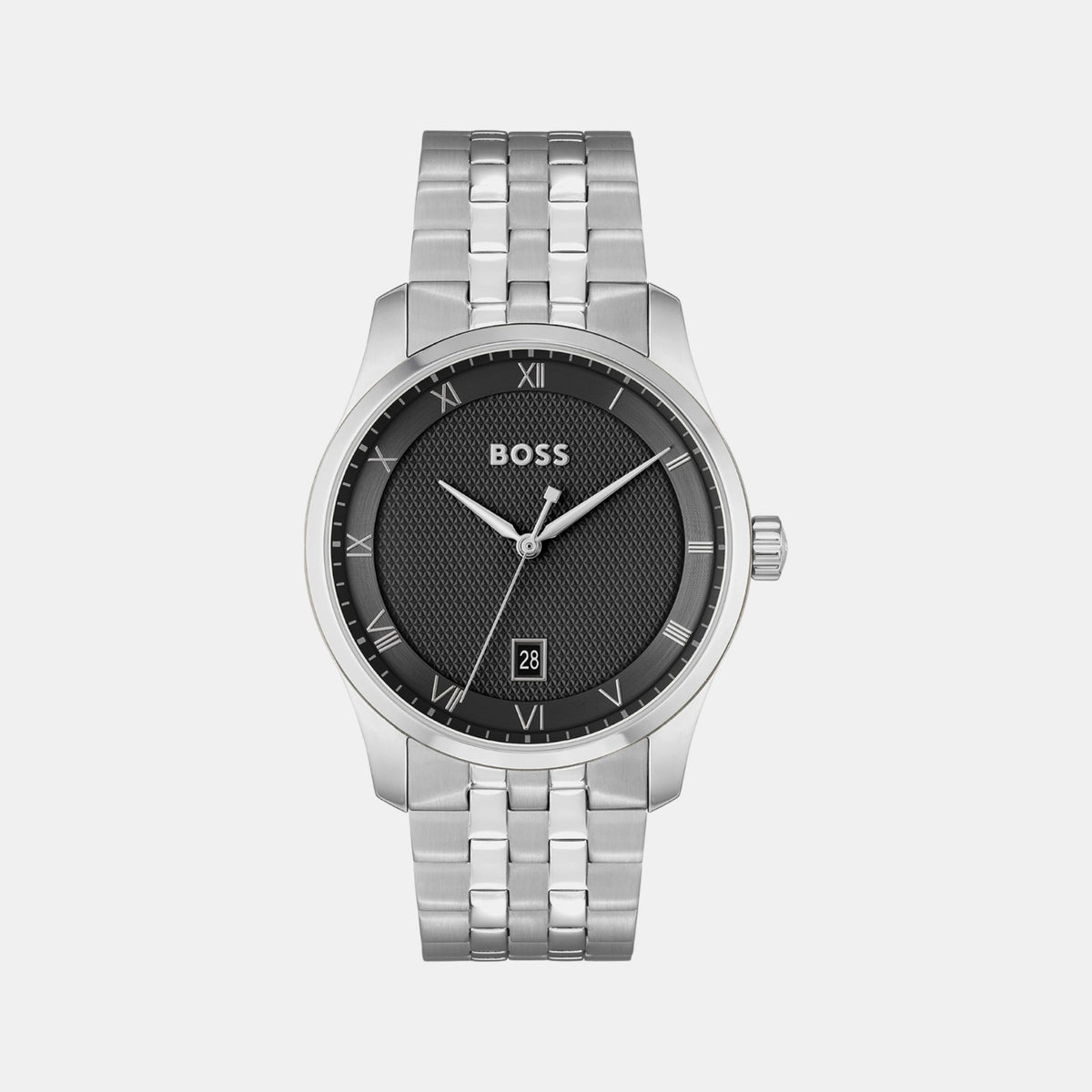 Boss Principle Men Quartz Black Dial Analog Stainless Steel Watch 1514123