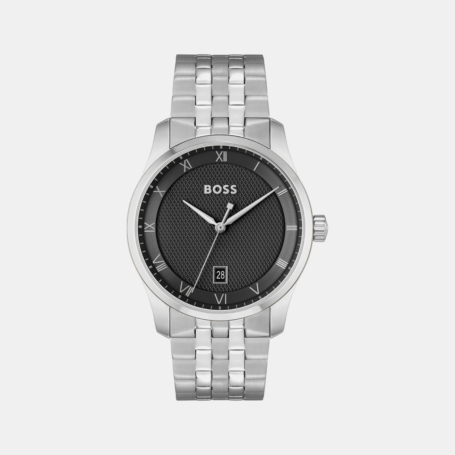 Principle Men Quartz Black Dial Analog Stainless Steel Watch 1514123