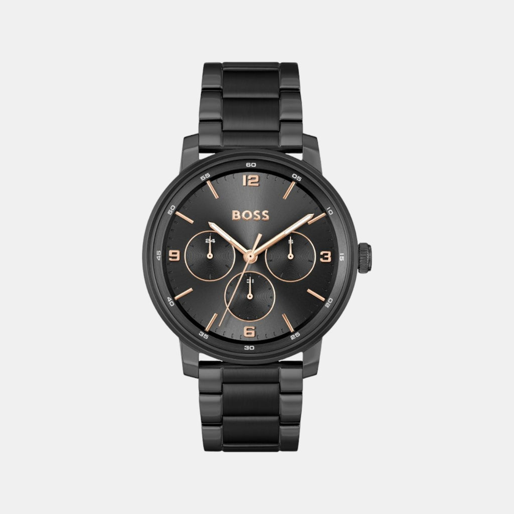 Boss Round Black Multi-Function watch