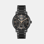 Boss Round Black Multi-Function watch