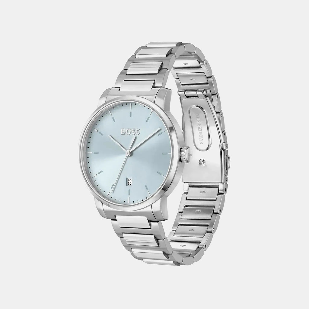 Dean Men Quartz Blue Dial Analog Stainless Steel Watch 1514132