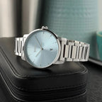 Dean Men Quartz Blue Dial Analog Stainless Steel Watch 1514132