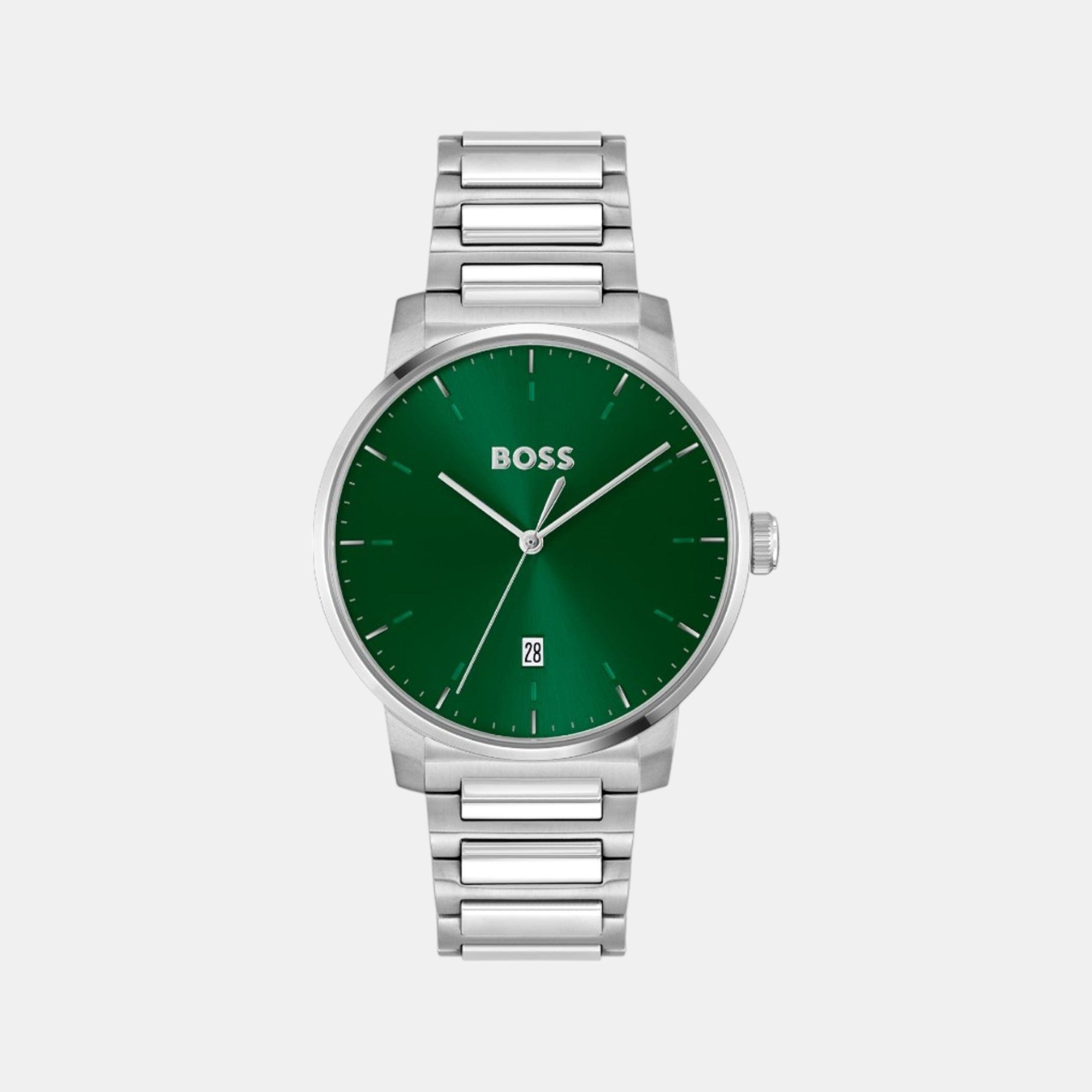 Boss Round Green Analog watch
