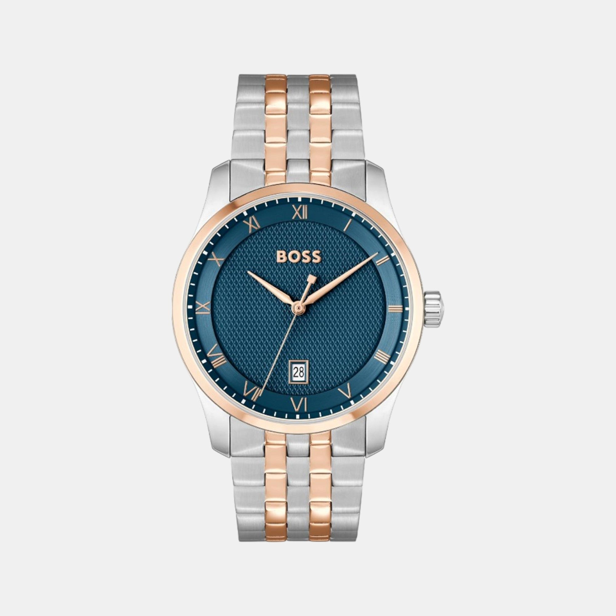 Boss Round Blue Analog watch