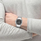 Walker Men Quartz Black Dial Analog Stainless Steel Watch 1514136