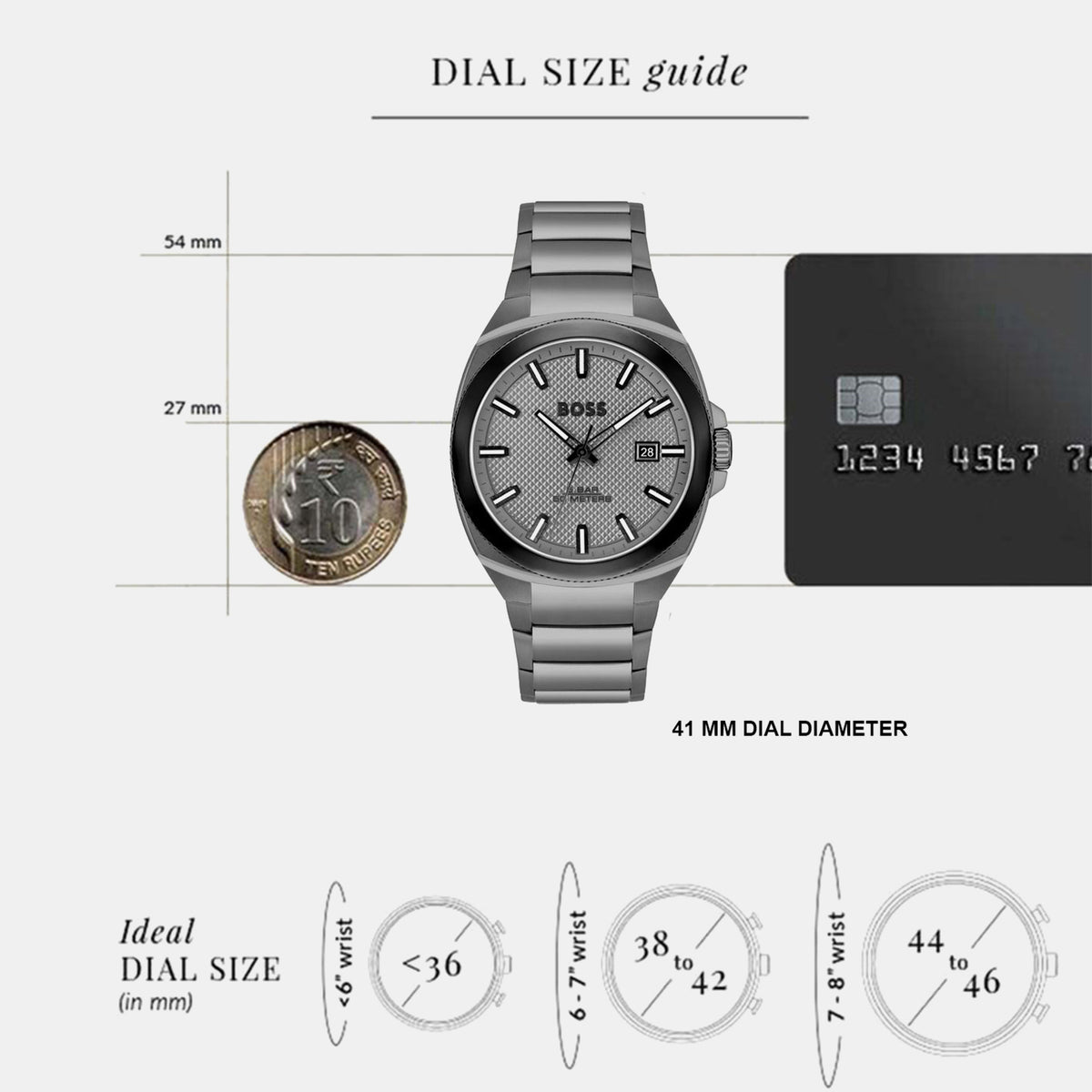 Boss Walker Men Quartz Grey Dial Analog Stainless Steel Watch 1514137