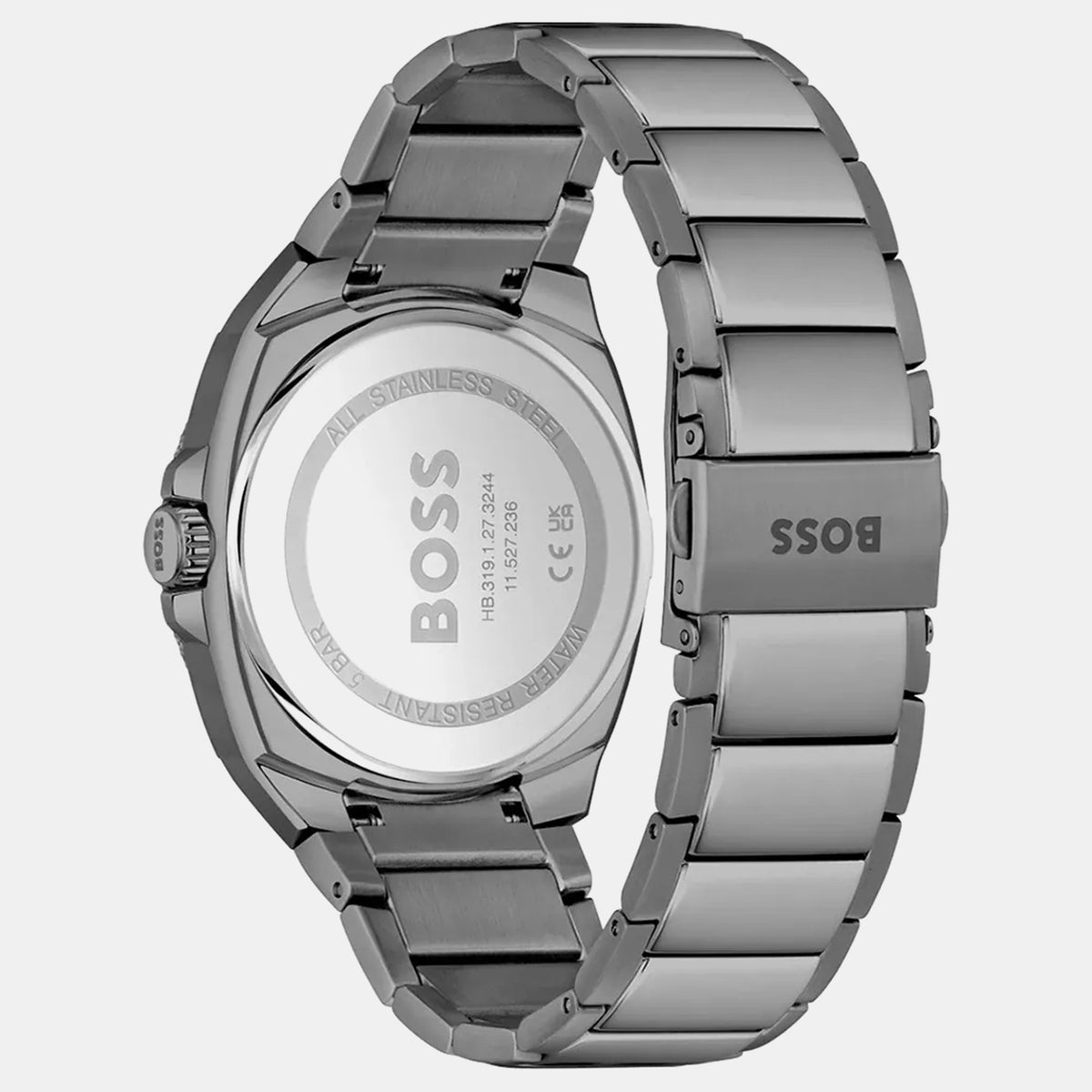 Boss Walker Men Quartz Grey Dial Analog Stainless Steel Watch 1514137