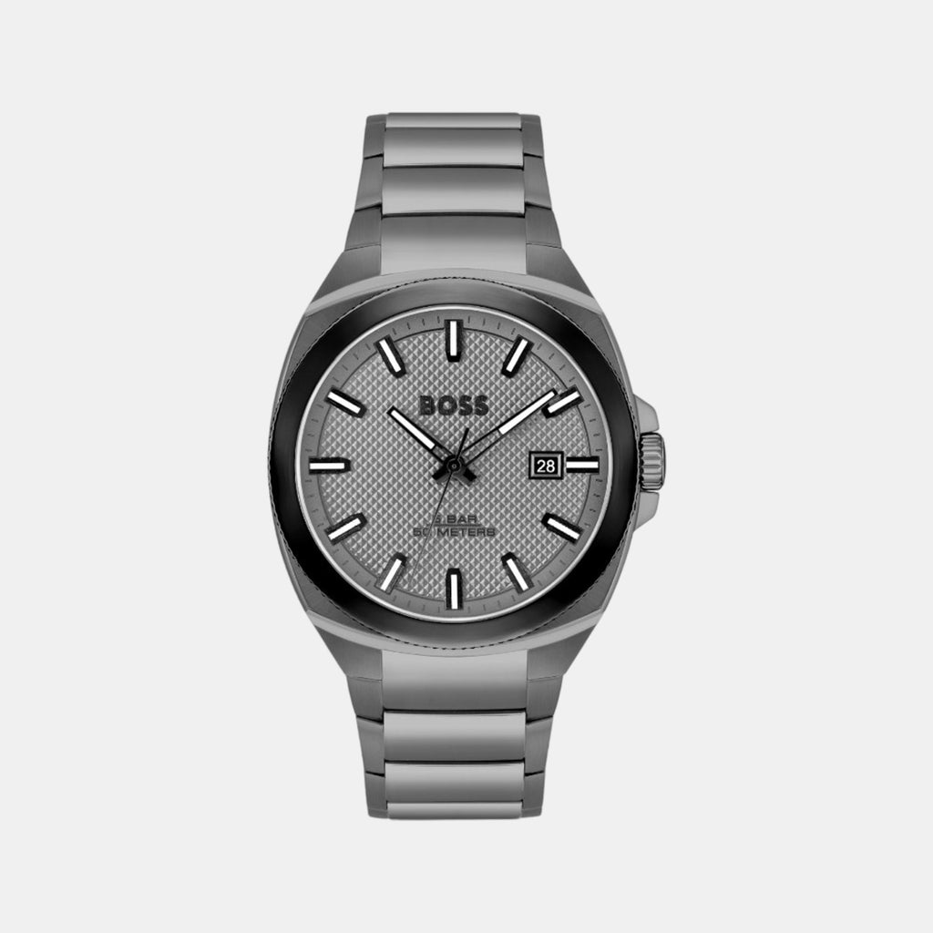 Boss Tonneau Grey Analog watch