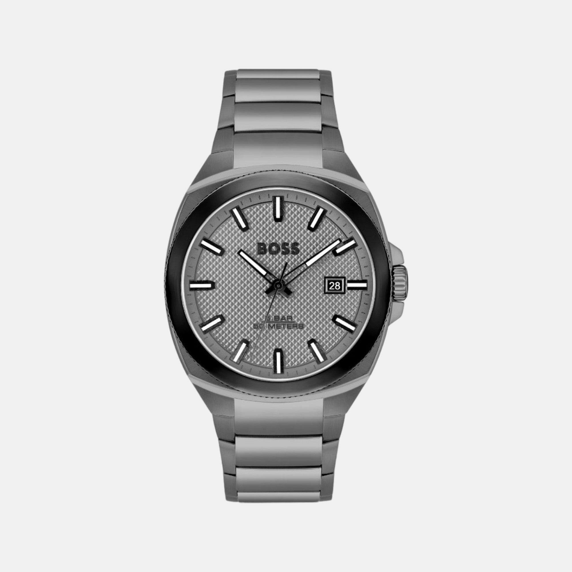 Boss Tonneau Grey Analog watch